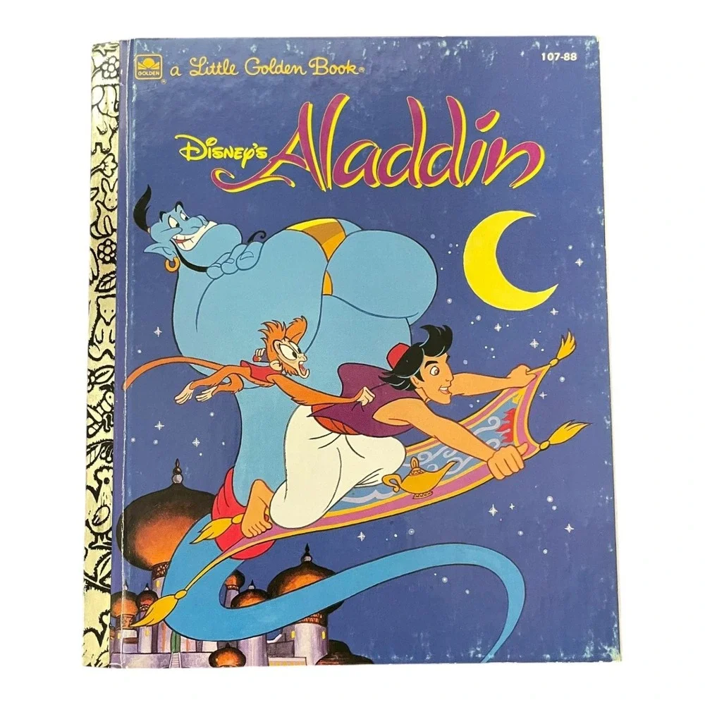 Disney's Aladdin A Little Golden Book 1992 Hardcover Karen Kreider Darrell Baker